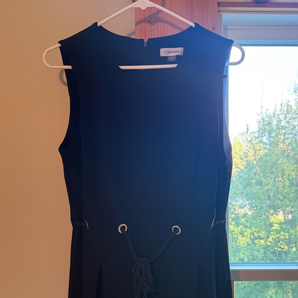 Calvin Klein Black Romper with Gold Rope Detail